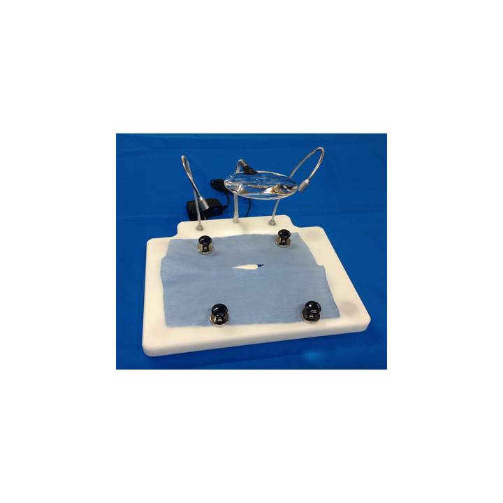 Small Animal Surgical Board with Magnetic base- LED and Magnifier